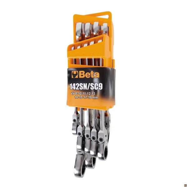 142SN/SC9 - SERIE 9 CHIAVI COMBINATE A CRICCHETTO SNODATE BETA UTENSILI 001420259