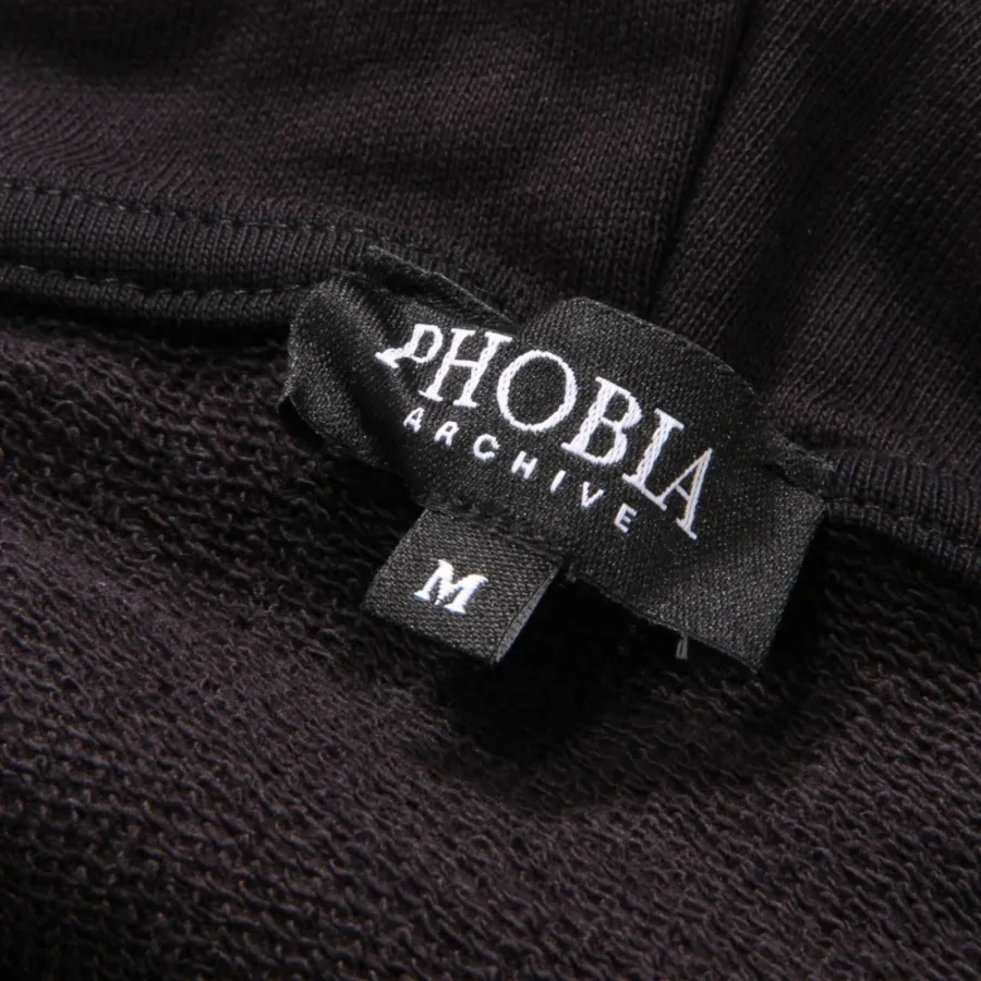 4121AH felpa uomo PHOBIA ARCHIVE black cotton sweatshirt men