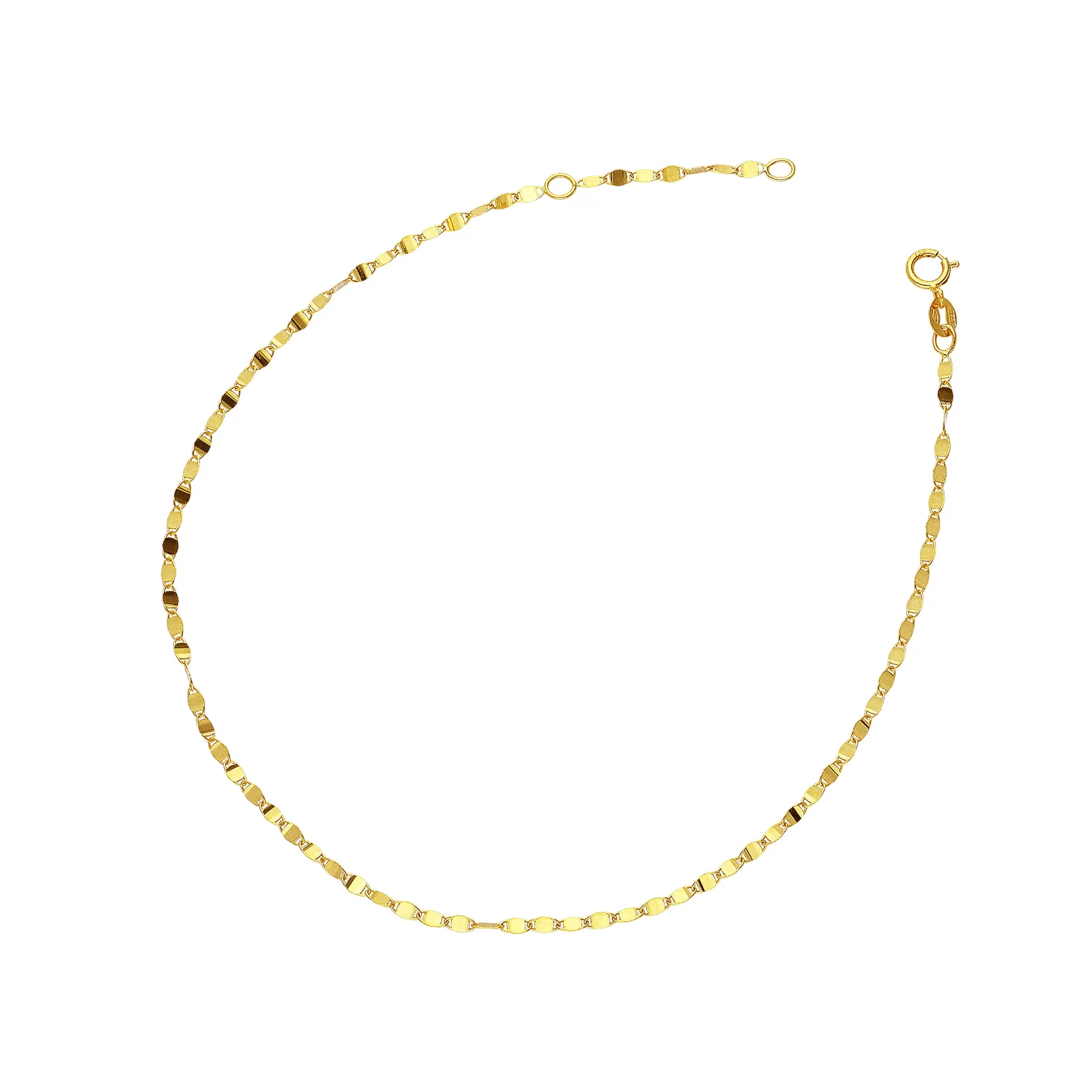 Cavigliera Fantasia in Oro Giallo 18k, cm 25.