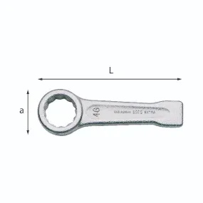 Chiave per bulloni Usag 254 254, lungh. 240 mm, bocca poligonale 46
