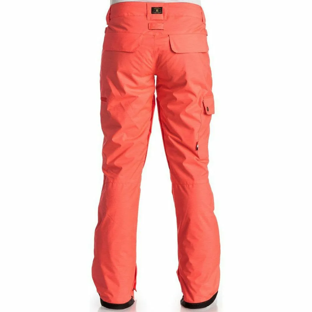 Dc Woman'S Recruit Snowboard Pants Hot Coral