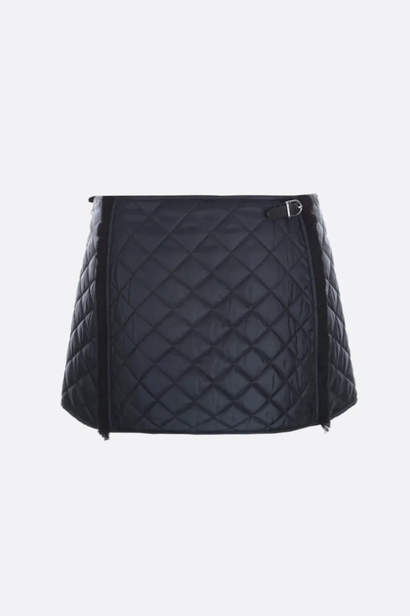 DURAZZI MILANO minigonna a trapezio in nylon trapuntato imbottito