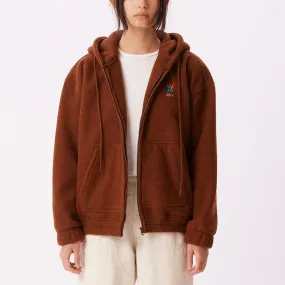 ELIAS ZIP HOOD SPECIALTY FLEECE - SEPIA