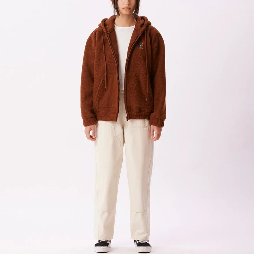 ELIAS ZIP HOOD SPECIALTY FLEECE - SEPIA