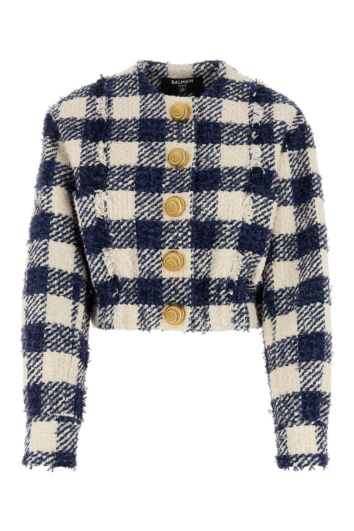 Embroidered tweed blazer    