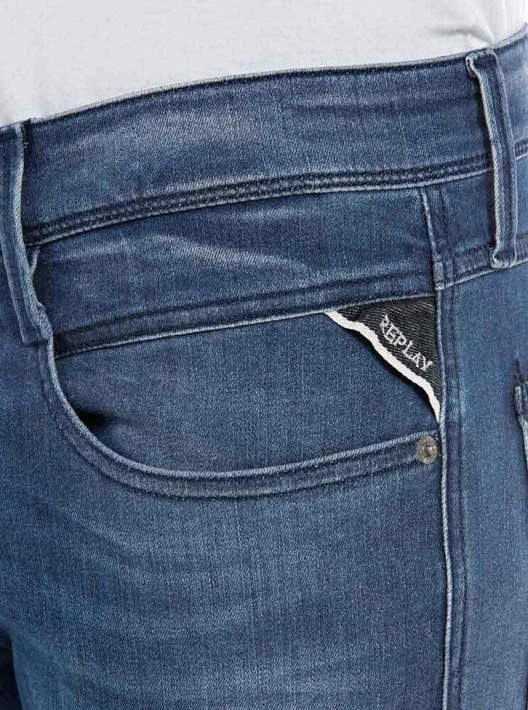JEANS UOMO REPLAY DENIM POWER STRETCH 10 OZ- M914Y.000.41A.400.009 col. dark ind