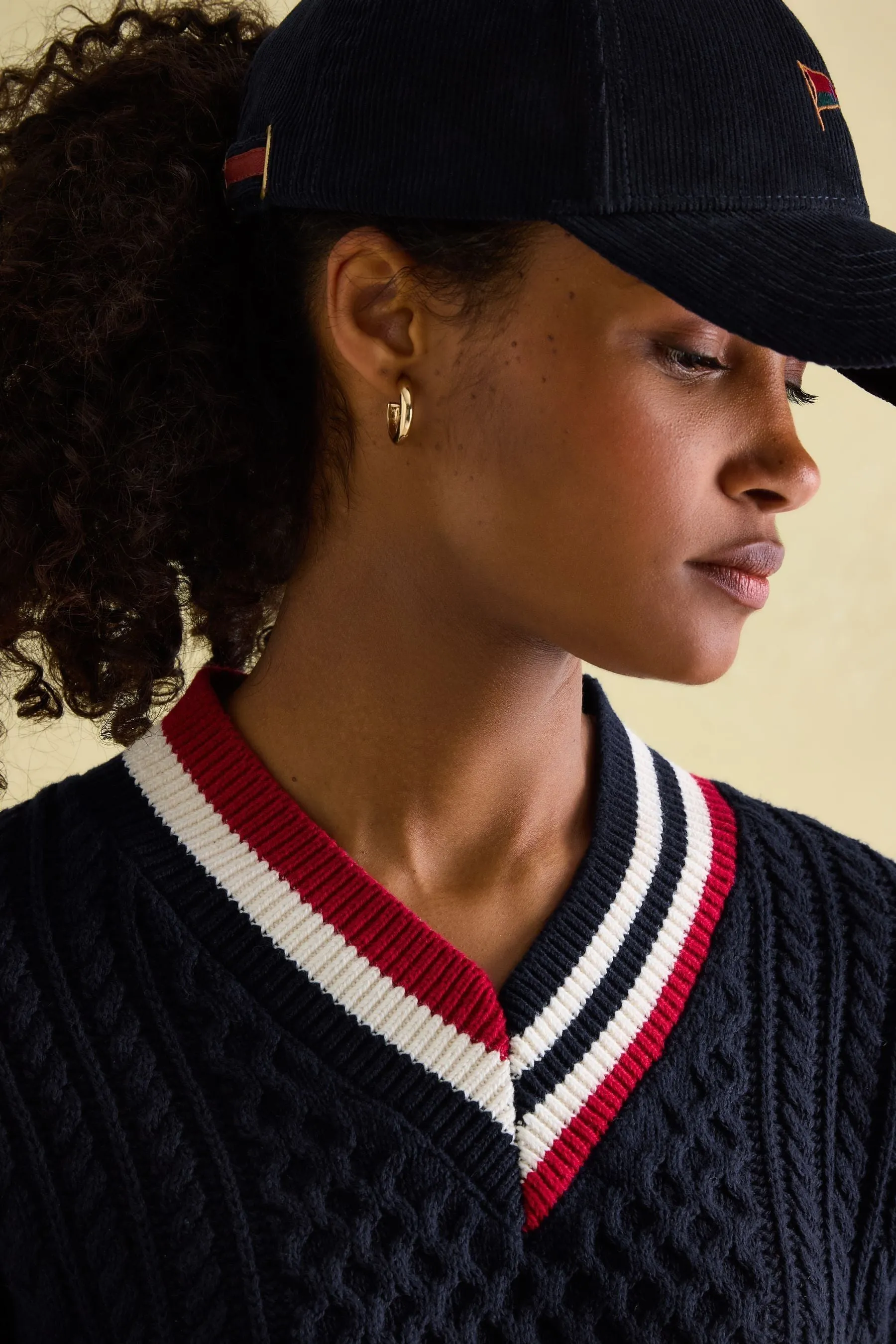 Joules Dawson Cable Knit Cricket Jumper    
