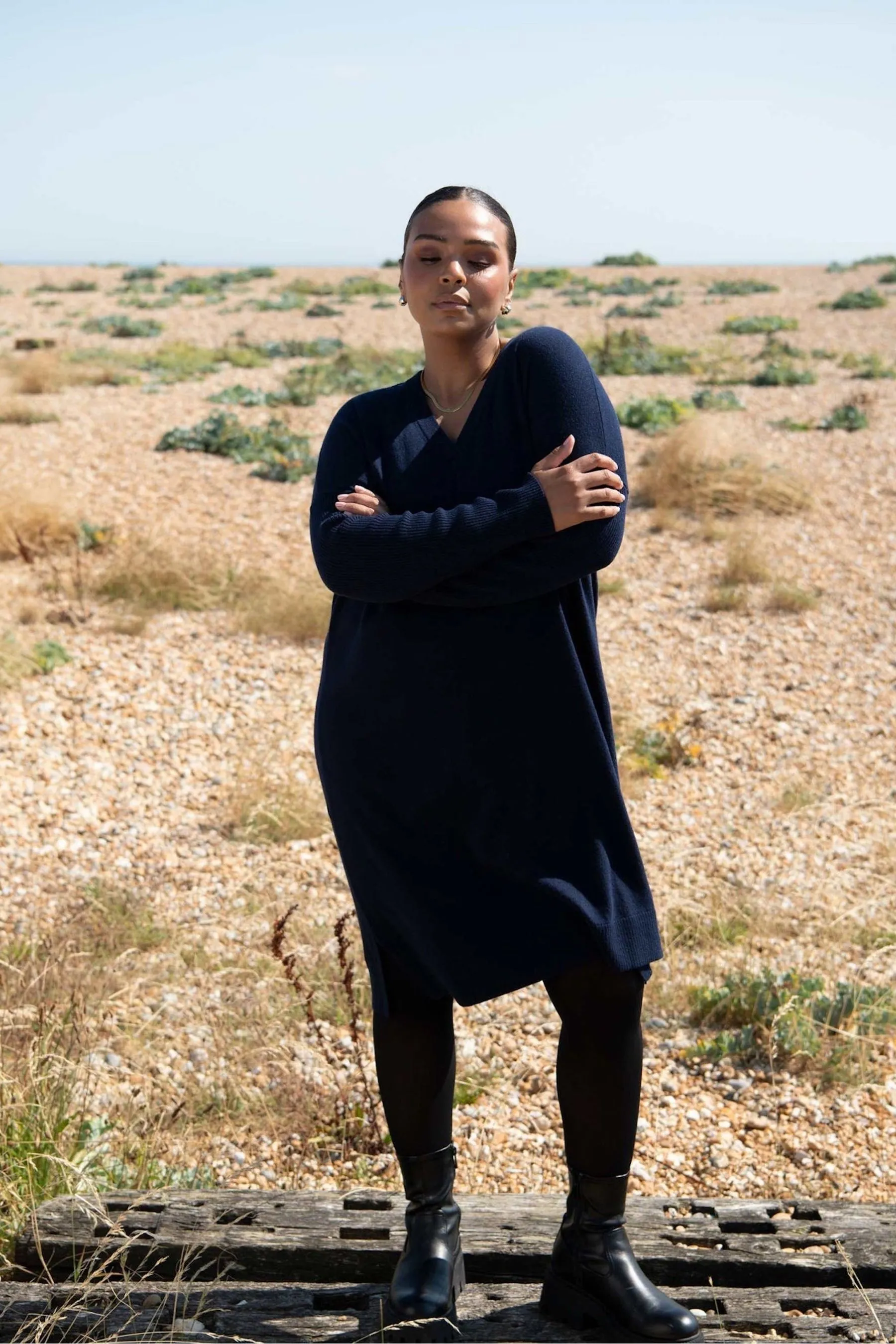 Live Unlimited Curve V-Neck Jumper Dress    