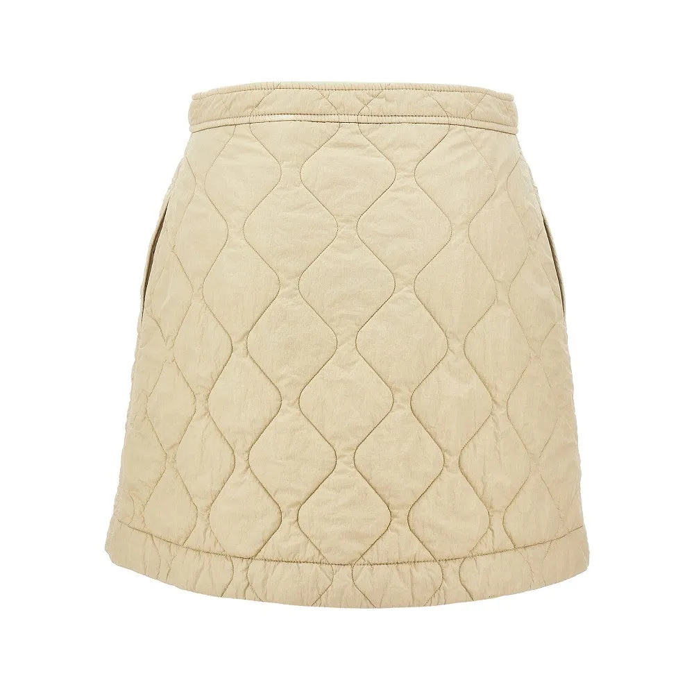 Minigonna in nylon trapuntato