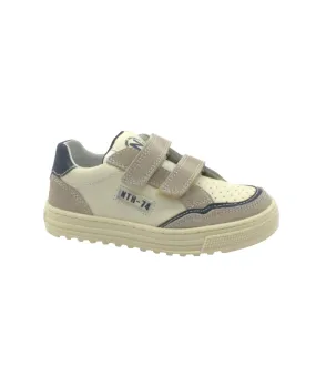 NATURINO ARITON ZIP 17513 milk beige sneakers scarpe bambino pelle strappi 27/32