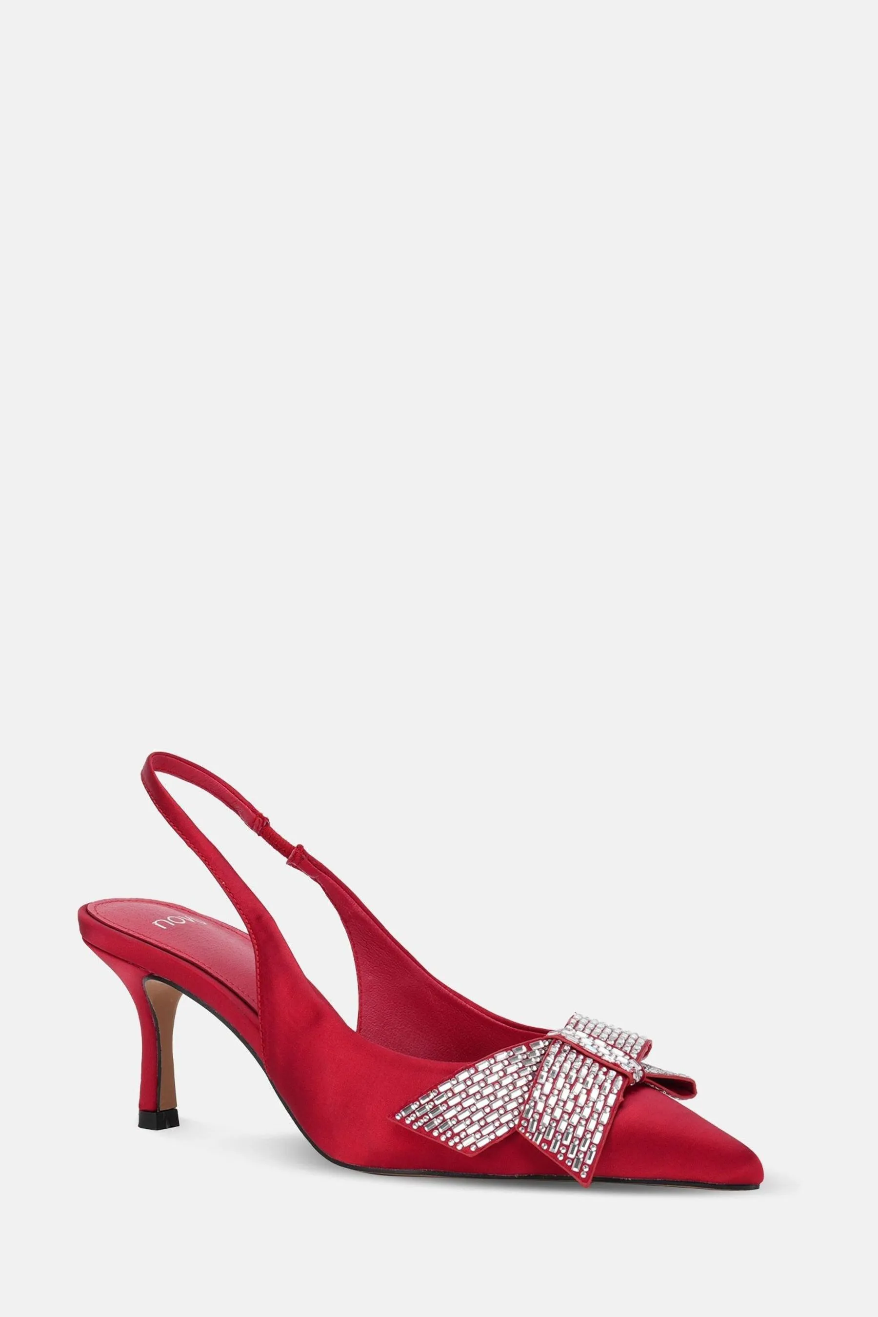 Novo Isernia Luxe Diamante Bow Slingback Court Shoes    