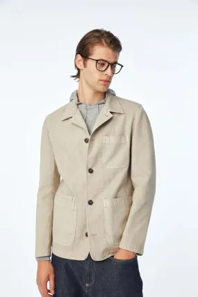Overshirt tinto capo beige