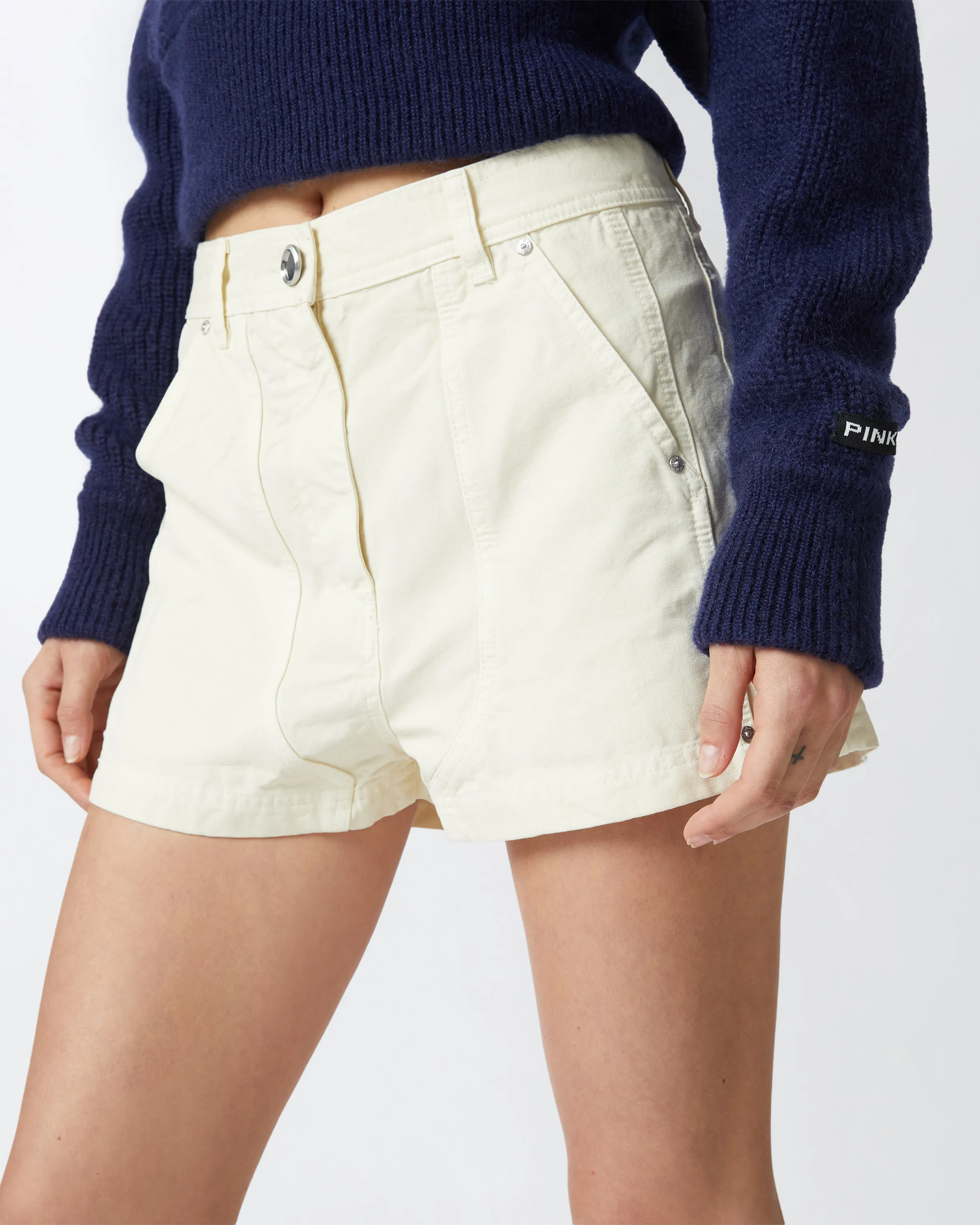 Pantaloncini shorts in cotone con tasche    