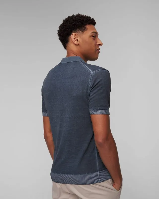 Polo blu scuro da uomo Aeronautica Militare