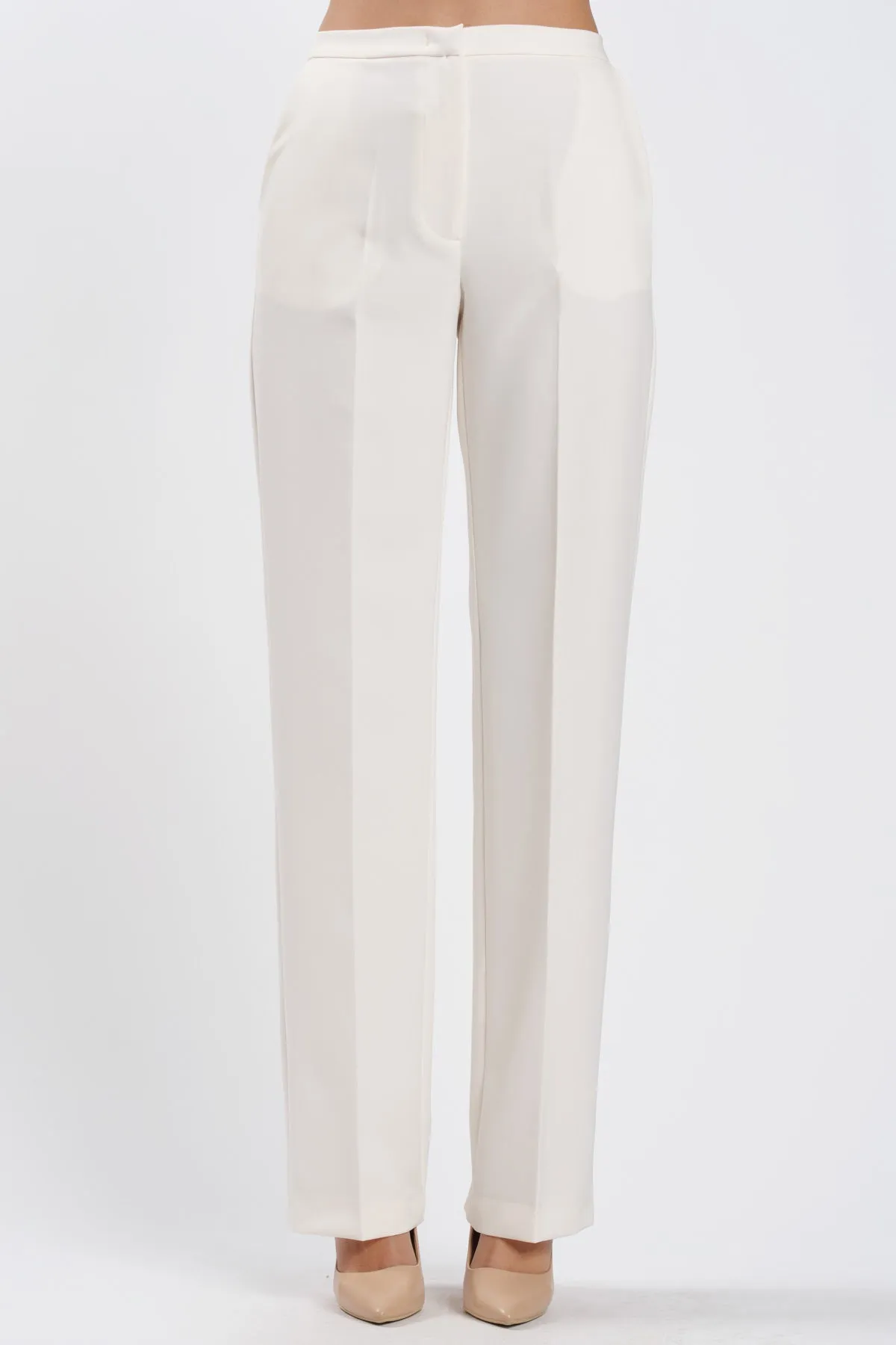 Regular Basic Pants Milk-