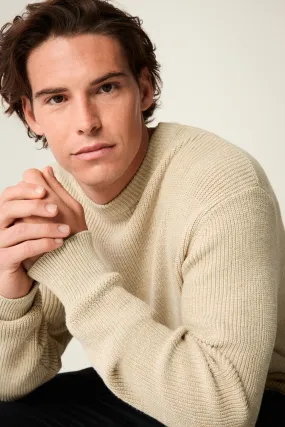 Regular - Fit Cotton Rich Textured Crew Jumper    