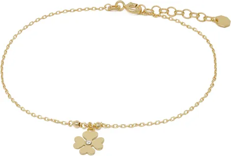SARNIORO Bracciale in oro 9Kt con quadrifoglio e zircone
