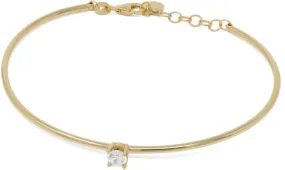 SARNIORO Bracciale rigido in oro 9Kt con zircone
