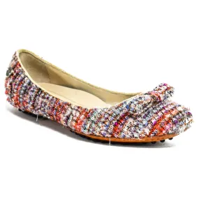 Suèi -  Ballerina Multicolor con Suola Car-Shoes - Multicolore - Handmade in Italy  - Luxury Exclusive Collection